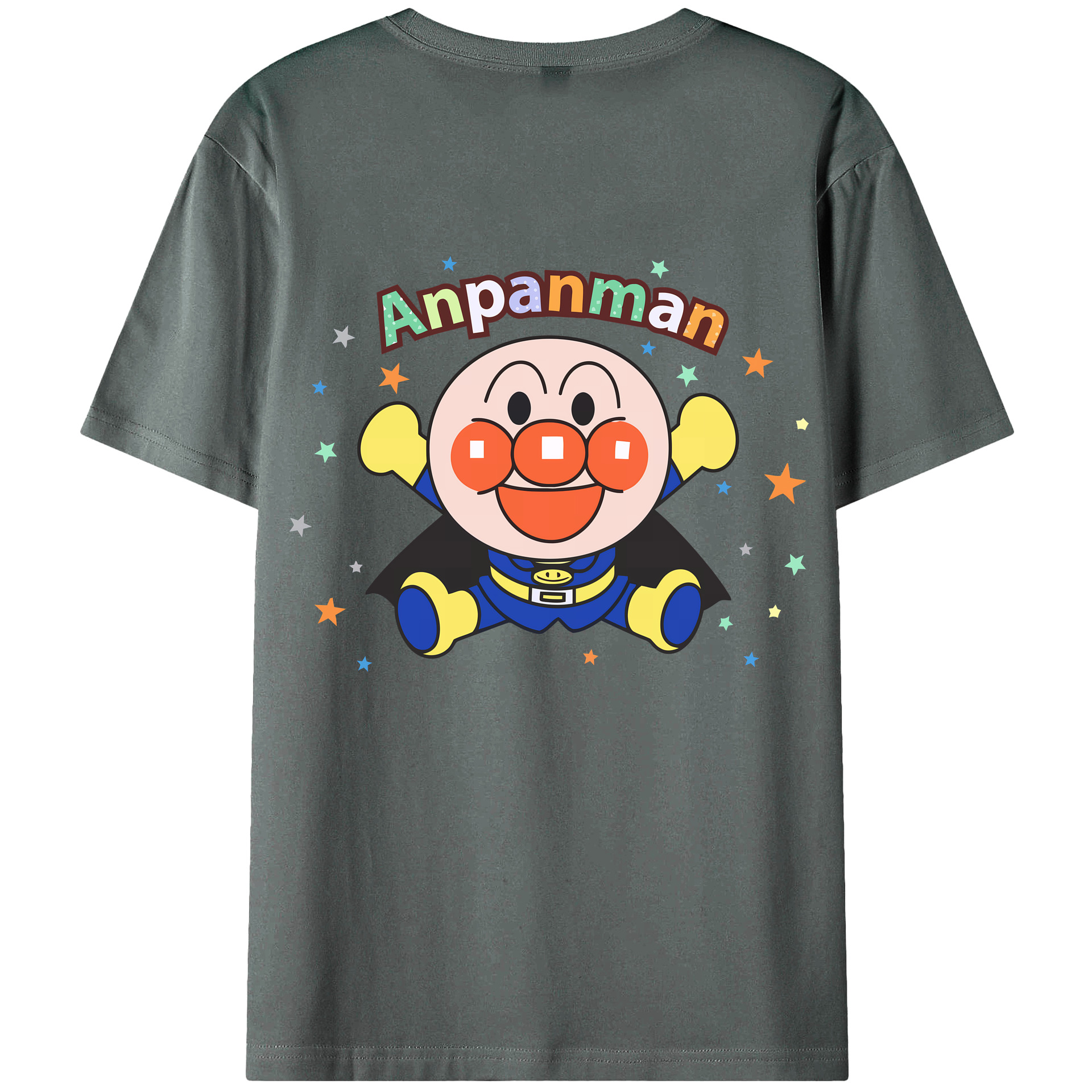 （画像用） アンパンマン Anpanman 綿100％ メンズ半袖Tシャツ（バックプリント） 通気性
